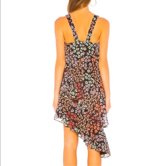 Lovers + Friends Floral Chiara Midi Dress Size XS | Asymmetric Hem - Picture 12 of 12